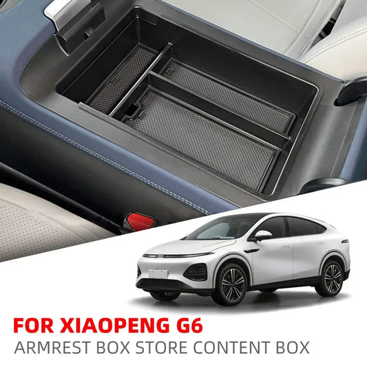 For Xpeng G6 2023~2026 Car Console Armrest Wallet Phone Sundries Storage Box Holder For A Neat And Tidy Car Interior Accessories