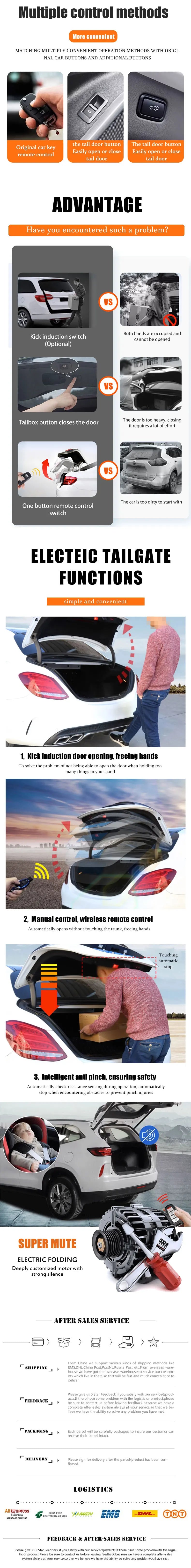 Auto Power Tailgate Lift with Foot Kick Sensor Electric Tailgate for Nissan Kicks 2015-2025