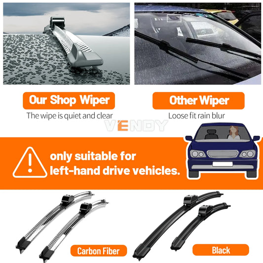 For Audi Q5 8R FY 2008-2023 2009 2011 2013 2014 2016 2017 2018 2019 2020 2pcs Front Windshield Wiper Blades Windscreen Wipers