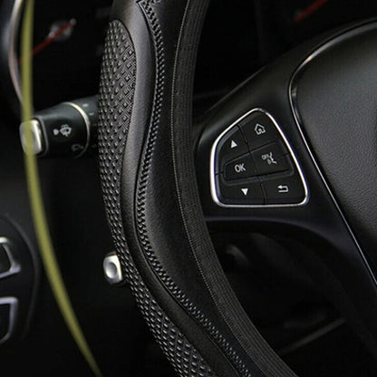 Universal Car Steering Wheel Cover Breathable Anti Slip Leather Steering Covers Suitable 37-38cm Auto Decoration
