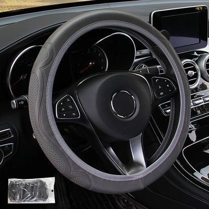 Universal Car Steering Wheel Cover Breathable Anti Slip Leather Steering Covers Suitable 37-38cm Auto Decoration
