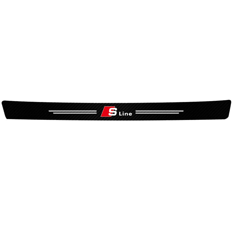 1/4/5Pcs Car Door Sill Scuff Plate Decor Carbon Fiber Stickers For Audi A1 A2 A3 A4 A5 A6 A7 A8 Q1 Q2 Q3 Q4 Q5 Q6 Q7 Q8 TT S5 B8