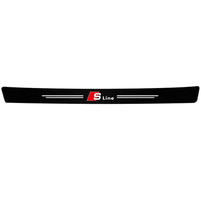 1/4/5Pcs Car Door Sill Scuff Plate Decor Carbon Fiber Stickers For Audi A1 A2 A3 A4 A5 A6 A7 A8 Q1 Q2 Q3 Q4 Q5 Q6 Q7 Q8 TT S5 B8