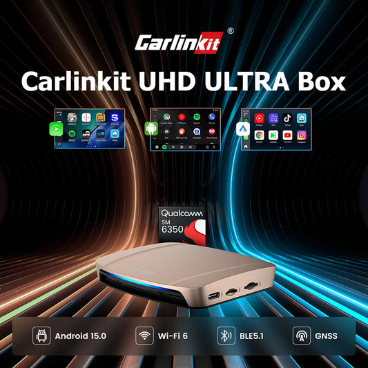 SM6350 Ai Box Android 15.0 8GB+126GB CarPlay Tv Box Support Youtube Netfilx IPTV GNSS Wireless CarPlay Android Auto Wireless