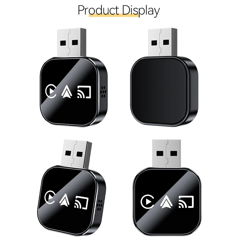 3 in 1 Carplay Adapter Wireless Android Auto AIBox for OEM Wired Carplay Screen Support Original MIC/Button/Touch Control