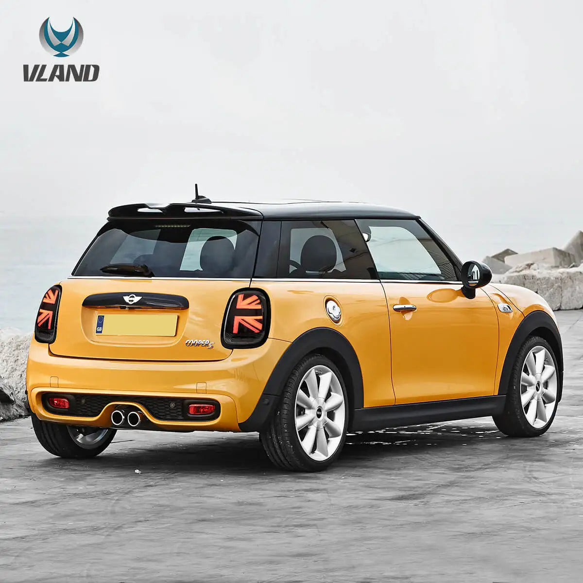 VLAND Full LED Taillights for 2014–2019 Mini Cooper F55 F56 F57, Sequential Turn Signal Rear Lamp Assembly Upgrade