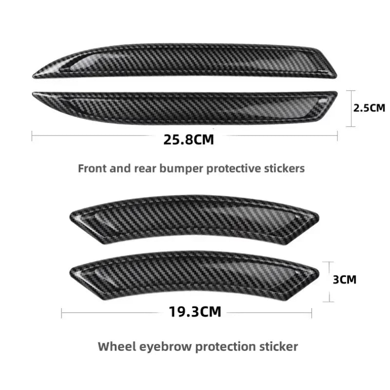 Universal Car Front Rear Bumper Corner Protector Guard Car Wheel Eyebrownti-collision Edge Protection Decoration Strip