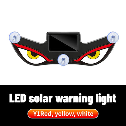 Solar Demon's Eye Car Dynamic Eyes LED Light Blinking Moving Eyes Car Lights Ambience Lamp Decoration No Wiring Required