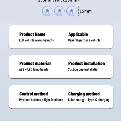 Solar Demon's Eye Car Dynamic Eyes LED Light Blinking Moving Eyes Car Lights Ambience Lamp Decoration No Wiring Required