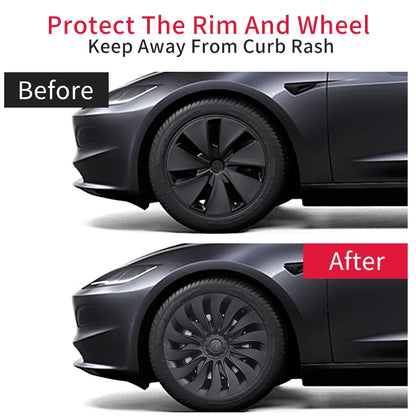 4PCS 18 Inch  Right＆Left Wheel Cover Design for Tesla Model 3 Highland 2023-2026 Hub Cap Automobile Hubcap Full Rim Wheel Cover
