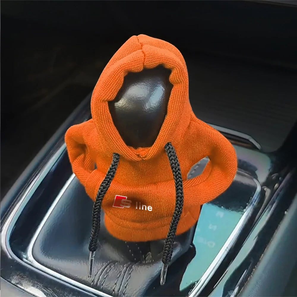 Car Gear Lever Hoodie Shift Lever Cover Handle Hoodie Auto Decor Accessories For Audi Sline A1 A2 A3 A4 A4L P 8V 8L RS RS3 RS4