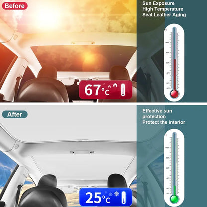 Roof Sunshades for Tesla Model Y 2025 Juniper Model 3 Sunroof Shade Sunshade Roof Sun Shade for 2024-2025 Tesla Model 3 Highland