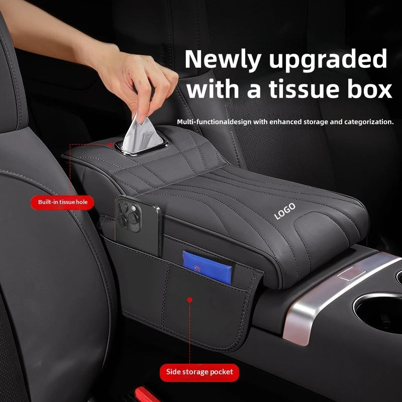 New model of Formula Leopard car armrest box heightening pad：Titanium 7, Titanium 3,Panther 5 Car armrest tissue box