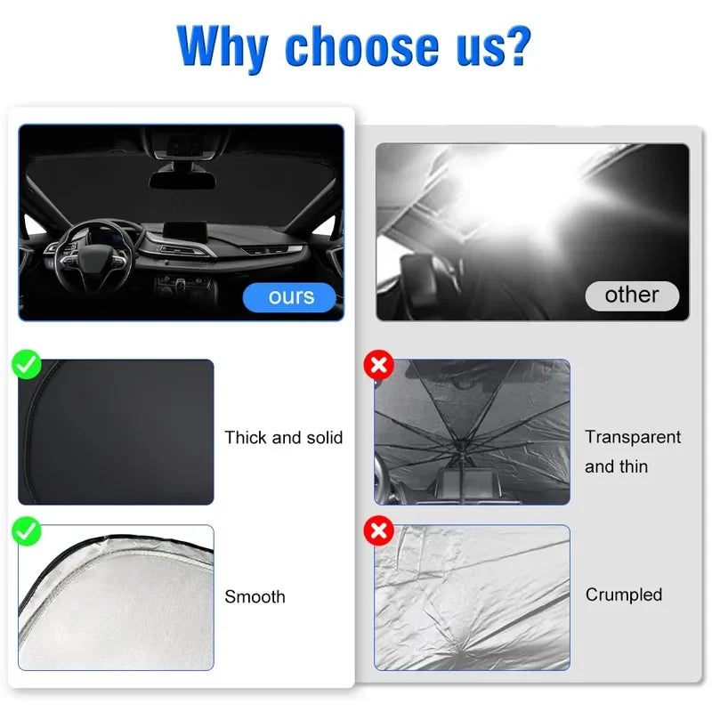 Car Windshield Sunshade Umbrella Summer Sun Protection Sunshade for Chery QQ Tiggo 2 3 4 7 8 Pro T11 Arrizo 3 A13 IQ Fulwin
