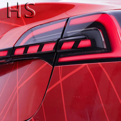 EJR Car Lights For Tesla Model 3 Y 2019-2023 LED Through Trunk Taillight Modified Flowing Turn Signal Dynamic DRL Auto Lamp