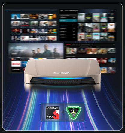 SM6350 Ai Box Android 15.0 8GB+126GB CarPlay Tv Box Support Youtube Netfilx IPTV GNSS Wireless CarPlay Android Auto Wireless