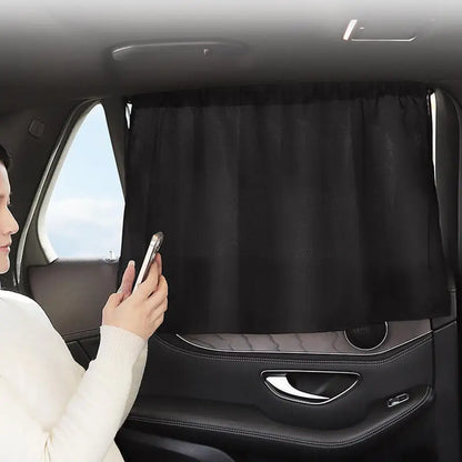 Car Sun Shade Curtains Side Window Sunshade Summer Sun Protection Light/UV Blocking Auto Privacy Blind Curtain