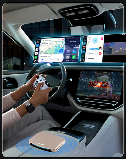 SM6350 Ai Box Android 15.0 8GB+126GB CarPlay Tv Box Support Youtube Netfilx IPTV GNSS Wireless CarPlay Android Auto Wireless