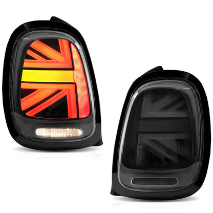 VLAND Full LED Taillights for 2014–2019 Mini Cooper F55 F56 F57, Sequential Turn Signal Rear Lamp Assembly Upgrade