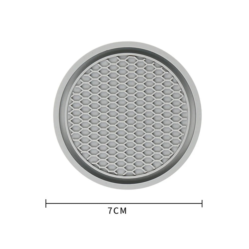 Car Water Cup Pad Holders Non-slip Diamond Rhinestone Silicone Mat Bottle Holder Coaster Auto Interior Decoration Accessories