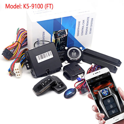 Universal Car Alarm Auto Start Stop System Remote Control Engine Ignition Autostart Kit Keyless Push Start System Car Accessorie