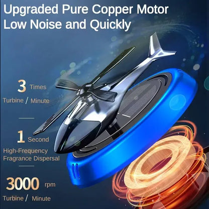 Solar Car Air Freshener Center Console Car Perfume Helicopter Decoration Interior Decoration Solar Car Rotating Perfume Diffuser