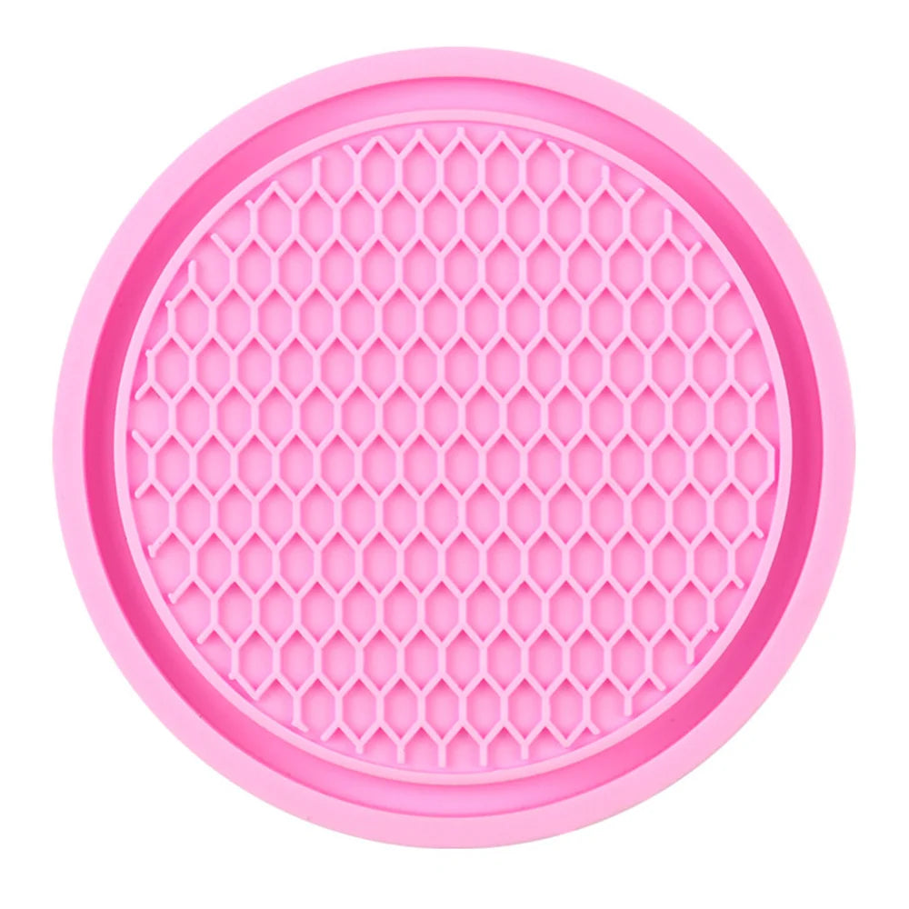 Car Water Cup Pad Holders Non-slip Diamond Rhinestone Silicone Mat Bottle Holder Coaster Auto Interior Decoration Accessories