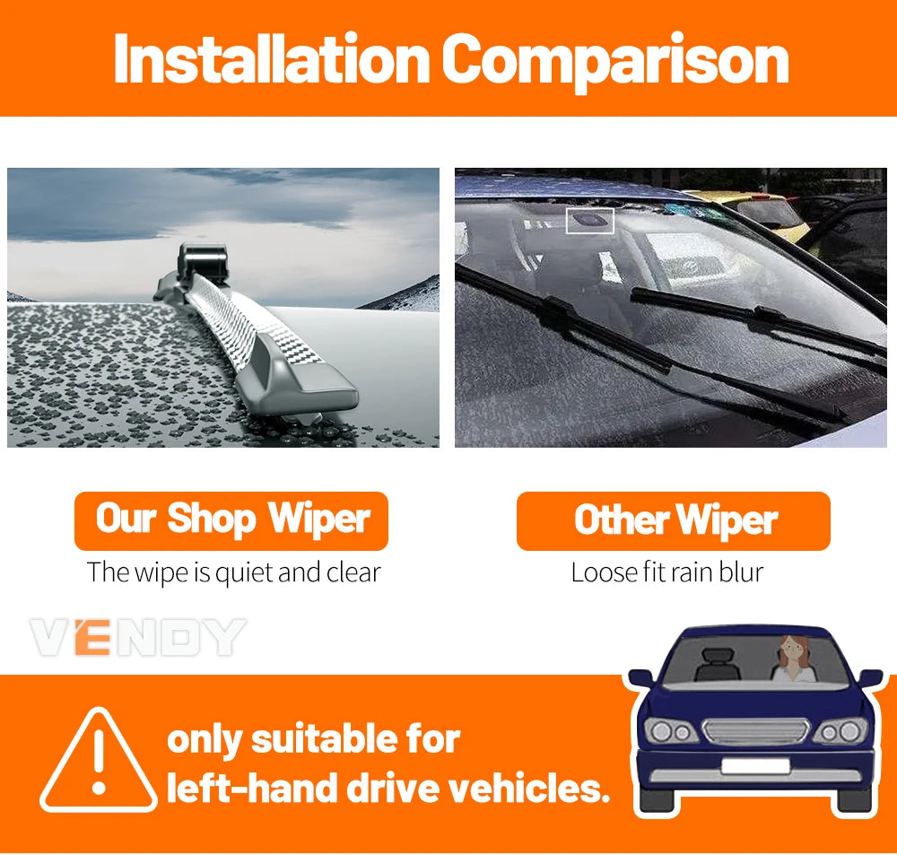For Audi Q5 8R FY 2008-2023 2009 2011 2013 2014 2016 2017 2018 2019 2020 2pcs Front Windshield Wiper Blades Windscreen Wipers