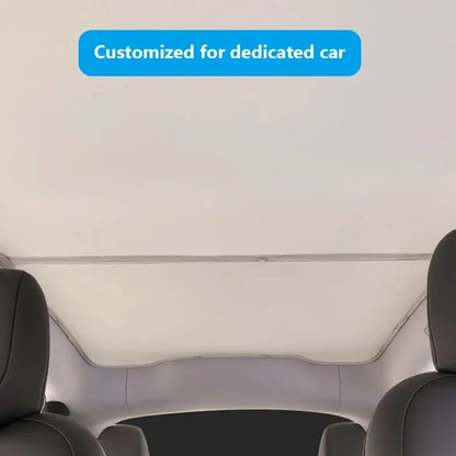 Sun Shade For Tesla Model Y Juniper 2025 Launch Model 3 Highland Sunshade Roof Nano Ice-Crystal Buckle Glass Skylight Cool Cover