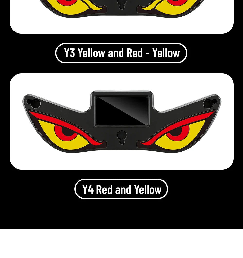 Solar Demon's Eye Car Dynamic Eyes LED Light Blinking Moving Eyes Car Lights Ambience Lamp Decoration No Wiring Required