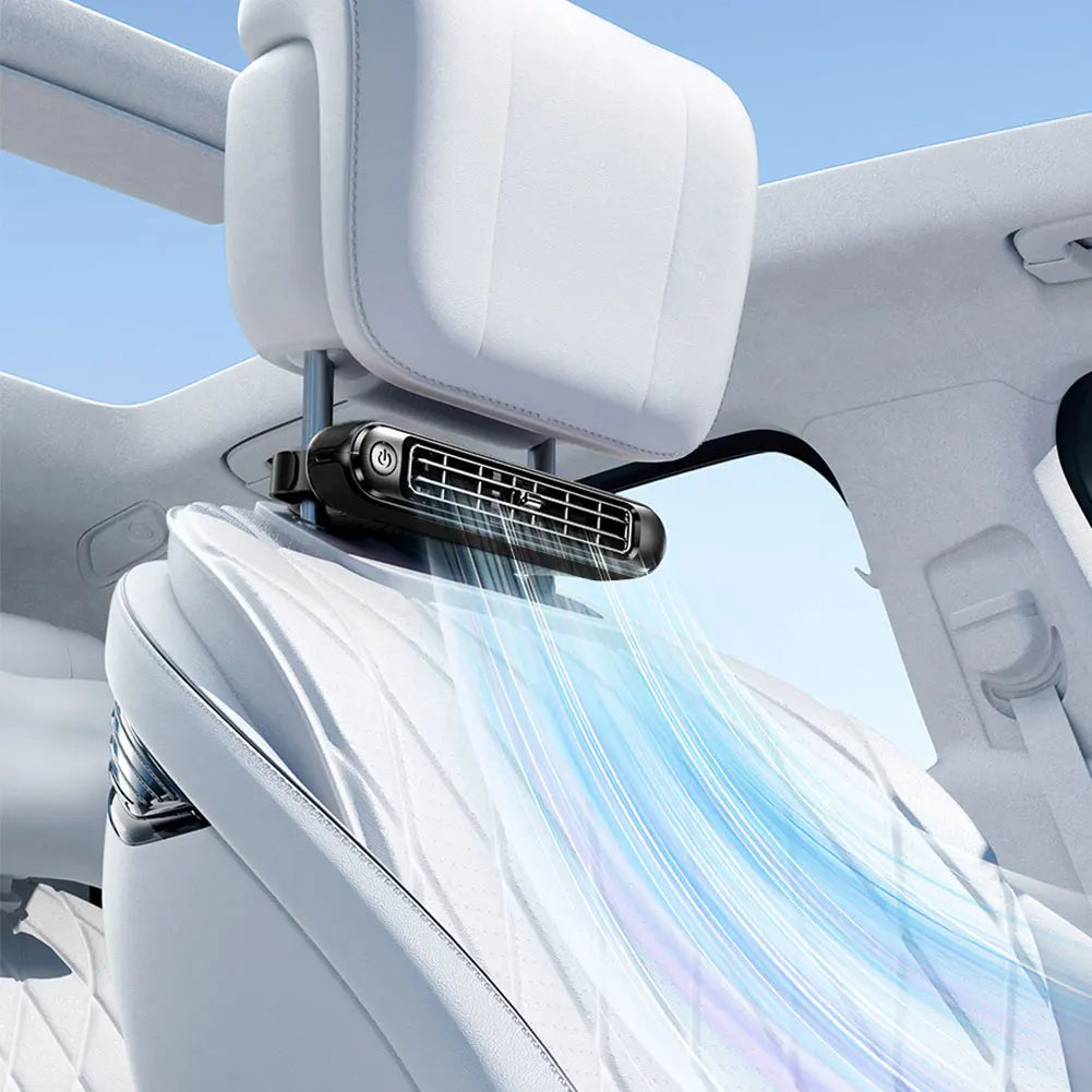Backseat Cooling Fan Rear Seat Air Circulation Fan Three Adjustable Wind Speeds Portable Fan USB Car Fan for Sedan SUV RV Truck