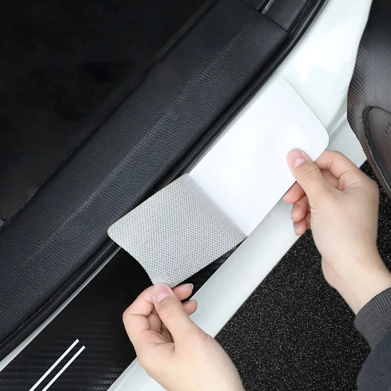 1/4/5Pcs Car Door Sill Scuff Plate Decor Carbon Fiber Stickers For Audi A1 A2 A3 A4 A5 A6 A7 A8 Q1 Q2 Q3 Q4 Q5 Q6 Q7 Q8 TT S5 B8