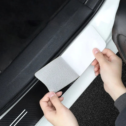 1/4/5Pcs Car Door Sill Scuff Plate Decor Carbon Fiber Stickers For Audi A1 A2 A3 A4 A5 A6 A7 A8 Q1 Q2 Q3 Q4 Q5 Q6 Q7 Q8 TT S5 B8