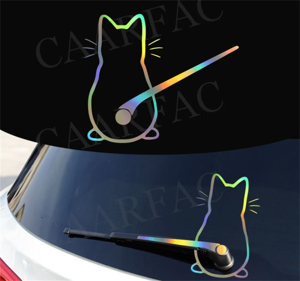 Puppy Dog Fun Cat Rear Glass Car Decoration Car Stickers Car Exterior Sticker Art Design Window Car Styling Stickers Decals