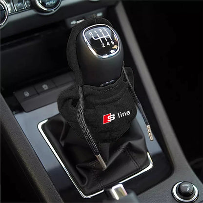 Car Gear Lever Hoodie Shift Lever Cover Handle Hoodie Auto Decor Accessories For Audi Sline A1 A2 A3 A4 A4L P 8V 8L RS RS3 RS4