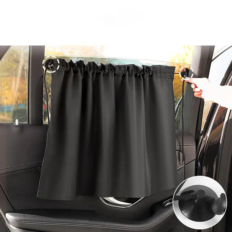 Car Sun Shade Curtains Side Window Sunshade Summer Sun Protection Light/UV Blocking Auto Privacy Blind Curtain