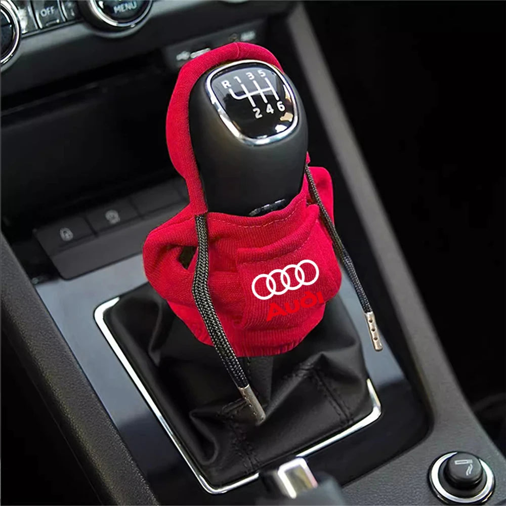 Car Gear Lever Hoodie Shift Lever Cover Handle Hoodie Auto Decor Accessories For Audi Sline A1 A2 A3 A4 A4L P 8V 8L RS RS3 RS4