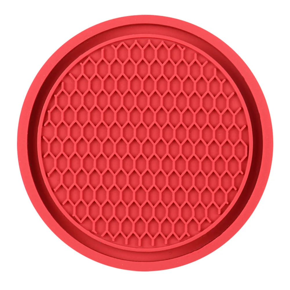 Car Water Cup Pad Holders Non-slip Diamond Rhinestone Silicone Mat Bottle Holder Coaster Auto Interior Decoration Accessories