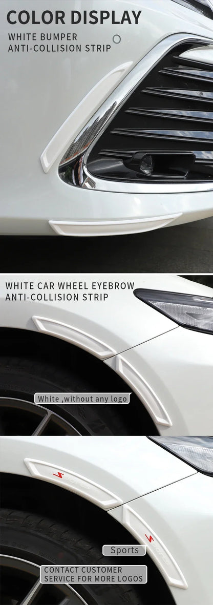 Universal Car Front Rear Bumper Corner Protector Guard Car Wheel Eyebrownti-collision Edge Protection Decoration Strip