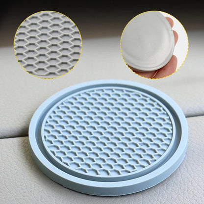 Car Water Cup Pad Holders Non-slip Diamond Rhinestone Silicone Mat Bottle Holder Coaster Auto Interior Decoration Accessories