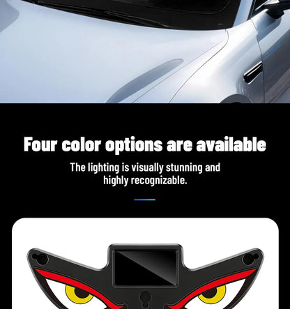 Solar Demon's Eye Car Dynamic Eyes LED Light Blinking Moving Eyes Car Lights Ambience Lamp Decoration No Wiring Required