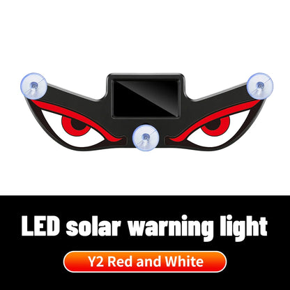 Solar Demon's Eye Car Dynamic Eyes LED Light Blinking Moving Eyes Car Lights Ambience Lamp Decoration No Wiring Required