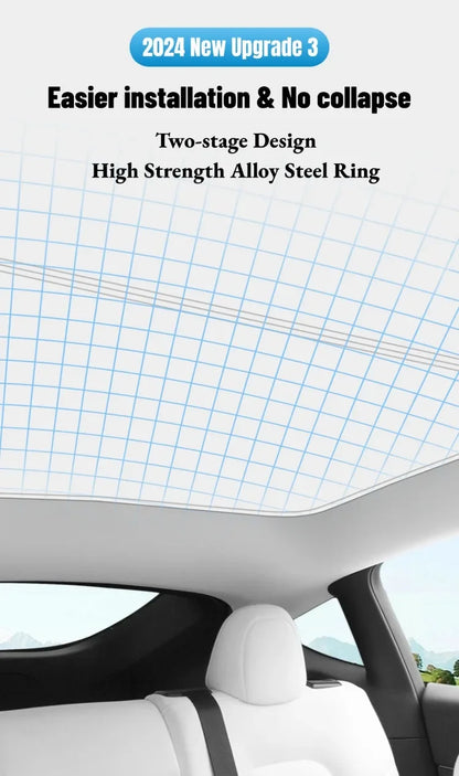 Roof Sunshades for Tesla Model Y 2025 Juniper Model 3 Sunroof Shade Sunshade Roof Sun Shade for 2024-2025 Tesla Model 3 Highland