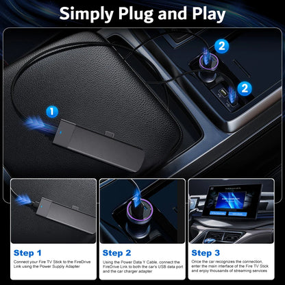 New CarlinKit FireDrive Link Pro 3-in-1 Wireless CarPlay Android Auto HDMI Adapter for Amazon Fire TV Stick Video Streaming Box