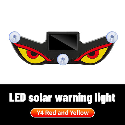 Solar Demon's Eye Car Dynamic Eyes LED Light Blinking Moving Eyes Car Lights Ambience Lamp Decoration No Wiring Required
