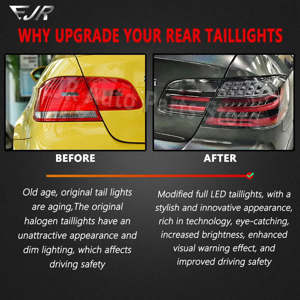 EJR Car Lights For BMW M3 E92 2006-2013 Tail Light 330i 335i Car Lights LED Rear Tail Lamp DRL Brake Signal Reversing Taillights