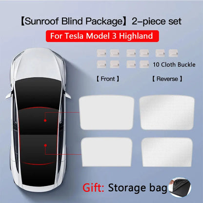 Roof Sunshades for Tesla Model Y 2025 Juniper Model 3 Sunroof Shade Sunshade Roof Sun Shade for 2024-2025 Tesla Model 3 Highland