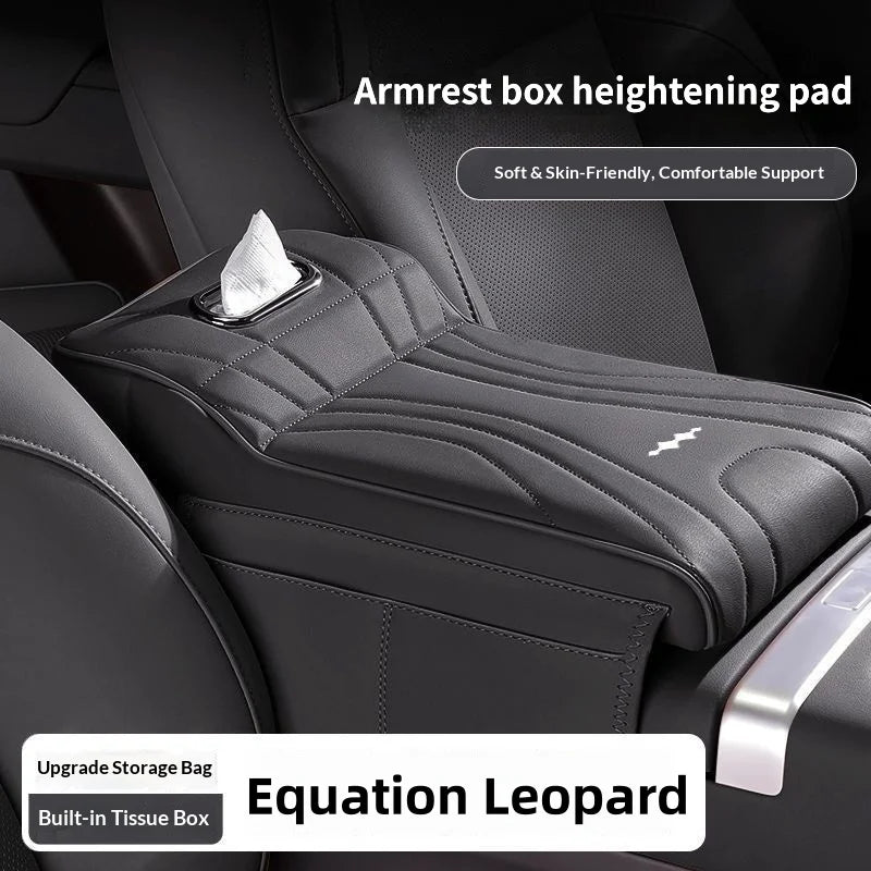 New model of Formula Leopard car armrest box heightening pad：Titanium 7, Titanium 3,Panther 5 Car armrest tissue box