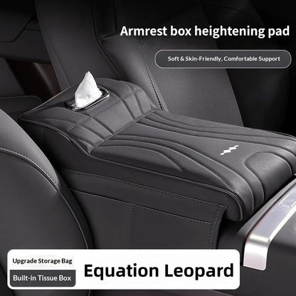 New model of Formula Leopard car armrest box heightening pad：Titanium 7, Titanium 3,Panther 5 Car armrest tissue box