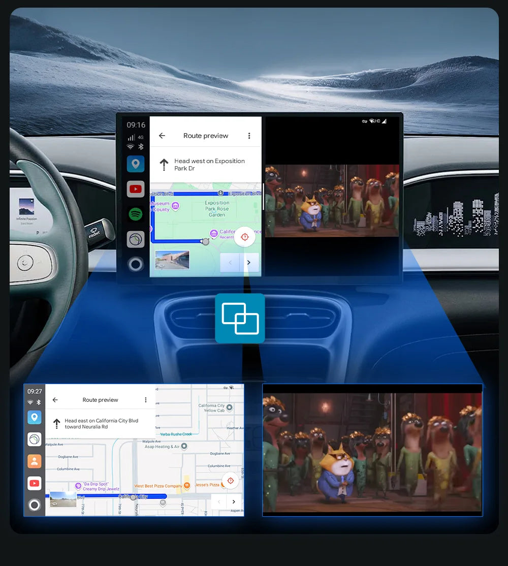 SM6350 Ai Box Android 15.0 8GB+126GB CarPlay Tv Box Support Youtube Netfilx IPTV GNSS Wireless CarPlay Android Auto Wireless